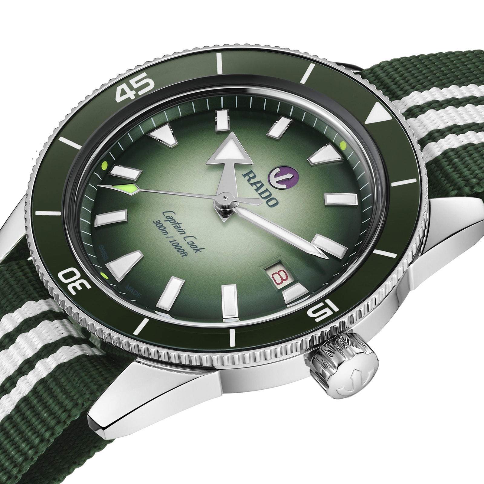 Rado Captain Cook X Cameron Norrie Limited Edition 42mm Mens Watch 3 Strap Set