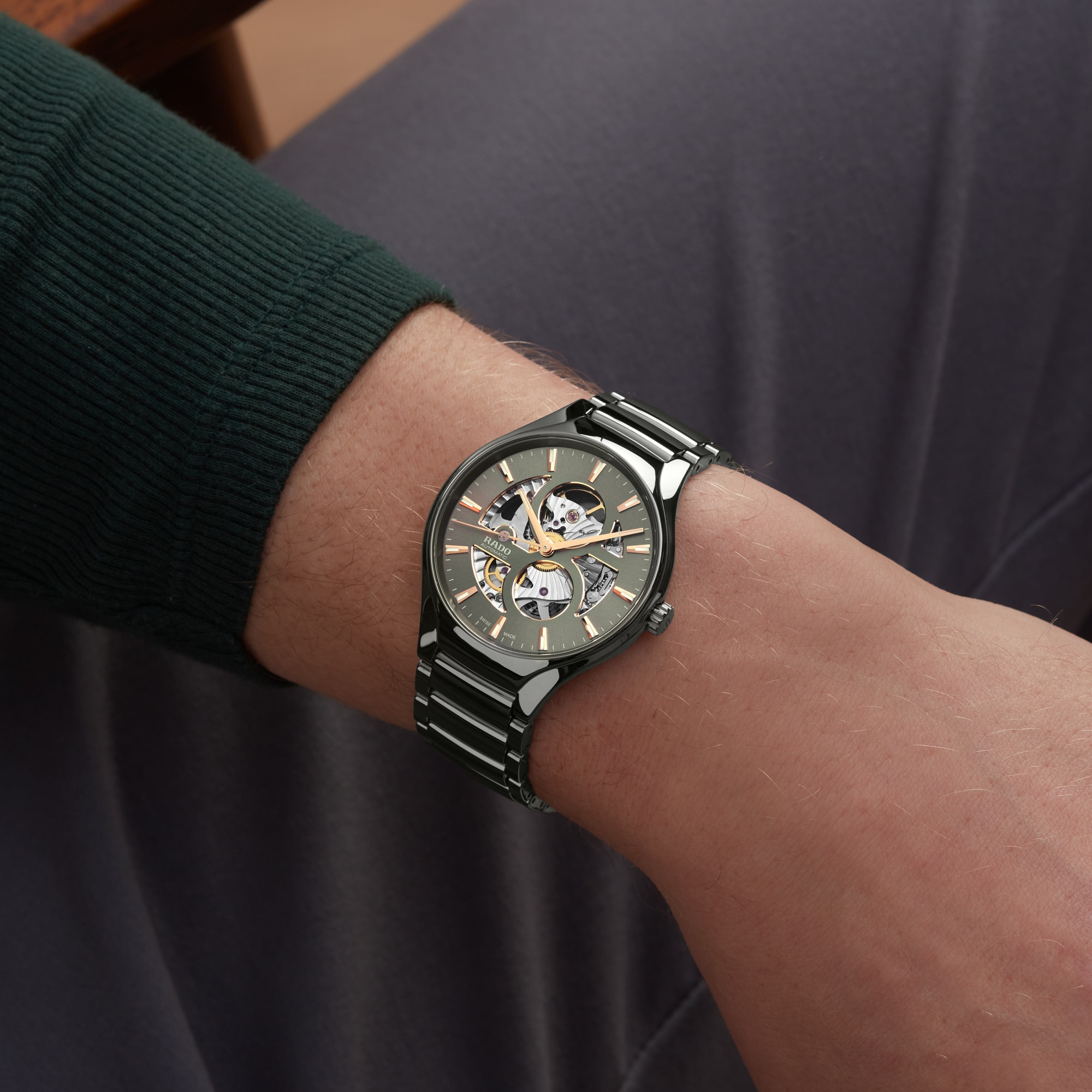 Rado True Round Automatic Open Heart 40mm Mens Watch Rado True Round Automatic Open Heart 40mm Mens Watch