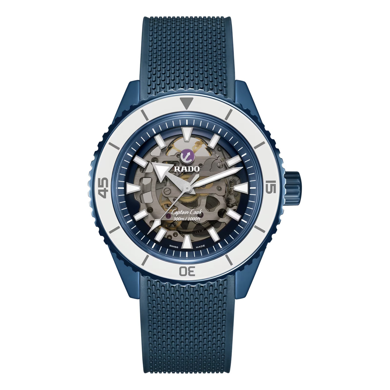 Captain Cook High-Tech Ceramic X England Cricket Limited Edition 43mm Mens Watch Blue