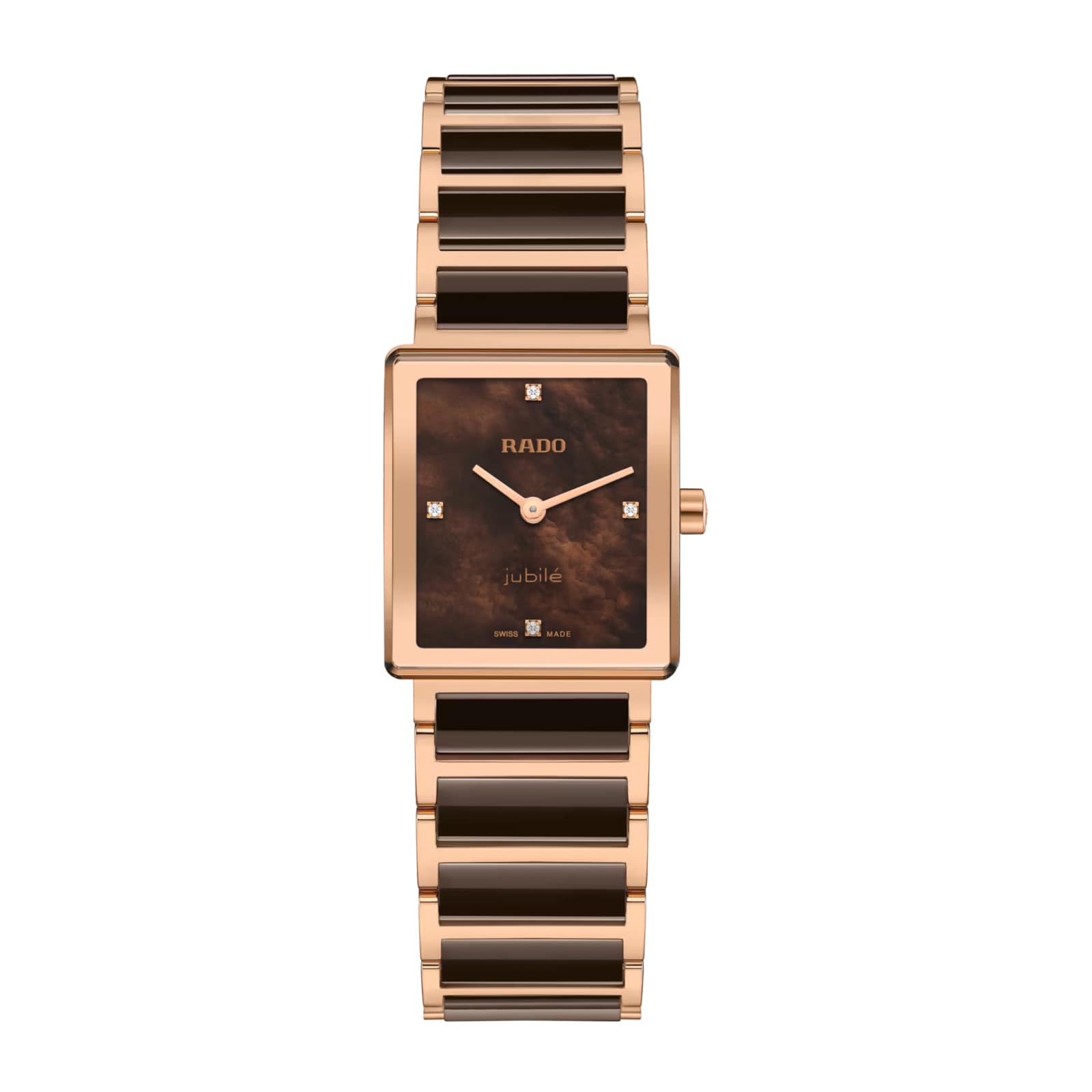 Rado Integral Diamonds 23mm Ladies Watch Brown Rado Integral Diamonds 23mm Ladies Watch Brown