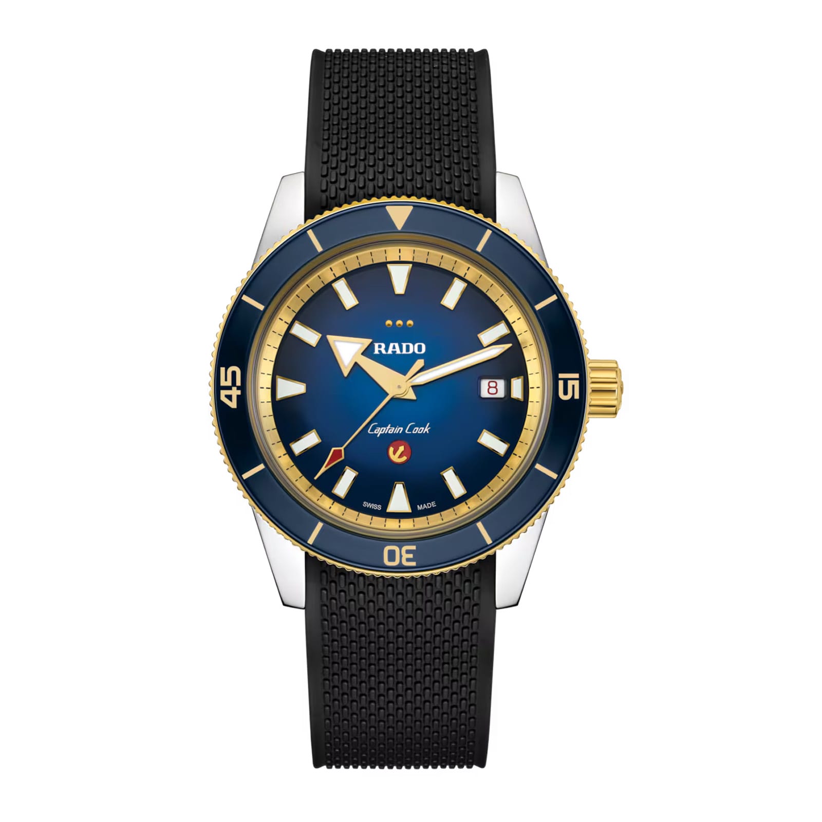Rado Captain Cook X European Cricket Special Edition 42mm Mens Watch Blue Rado Captain Cook X European Cricket Special Edition 42mm Mens Watch Blue
