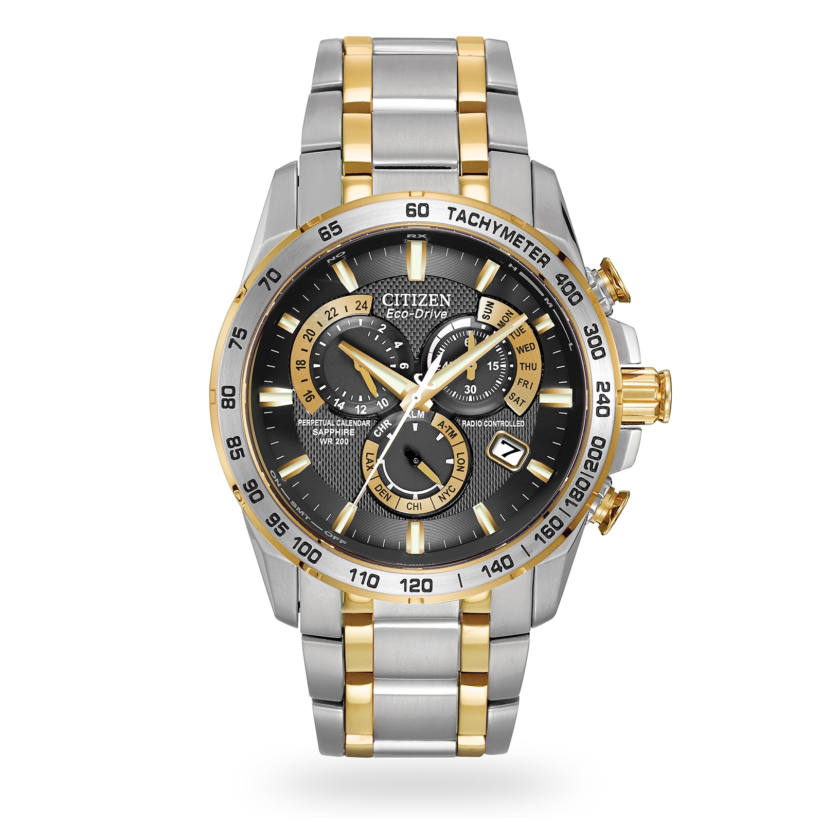 Citizen Eco-Drive Gents Perpetual Chrono A.T Watch CB5894-50E | Goldsmiths