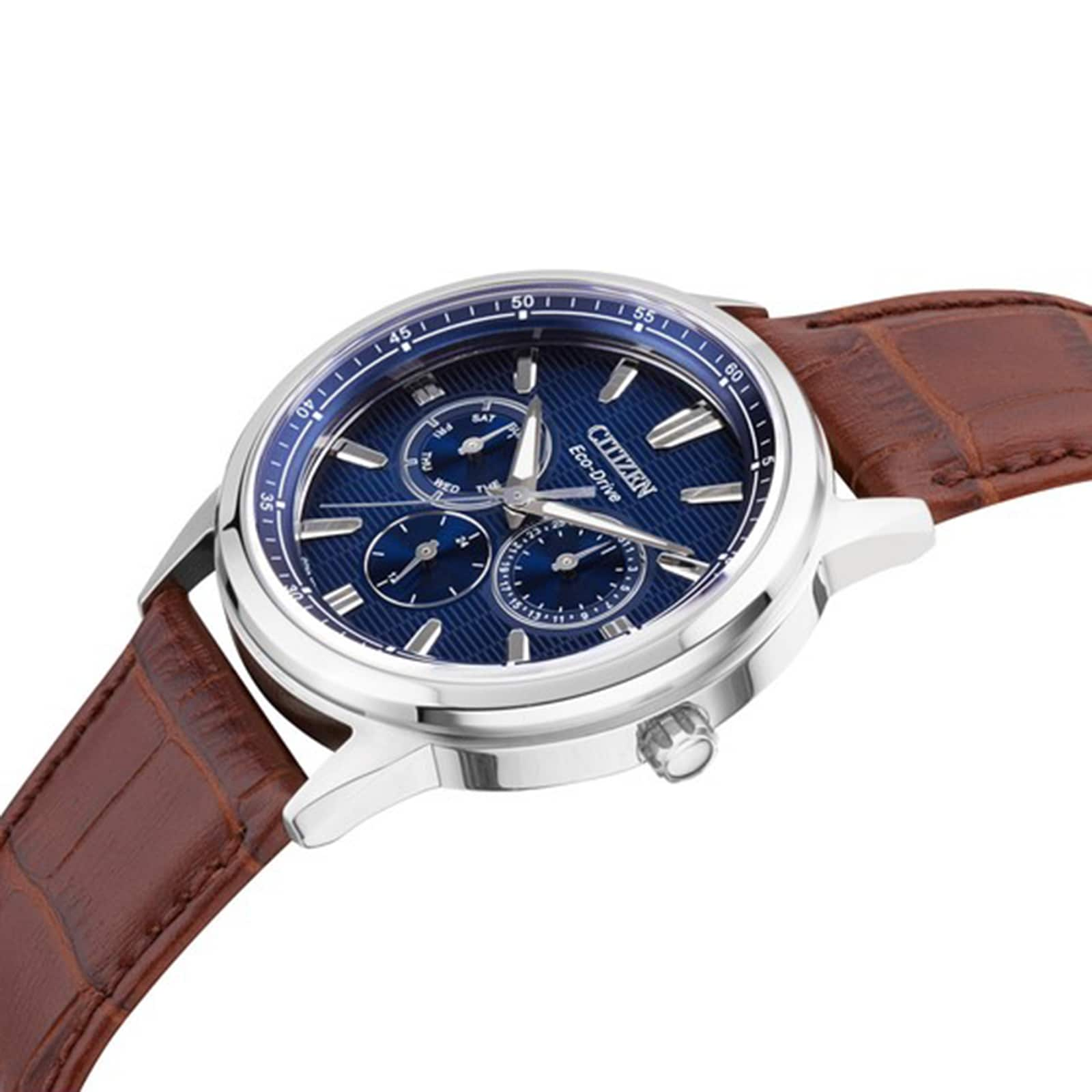 Citizen eco drive hot sale leather watch