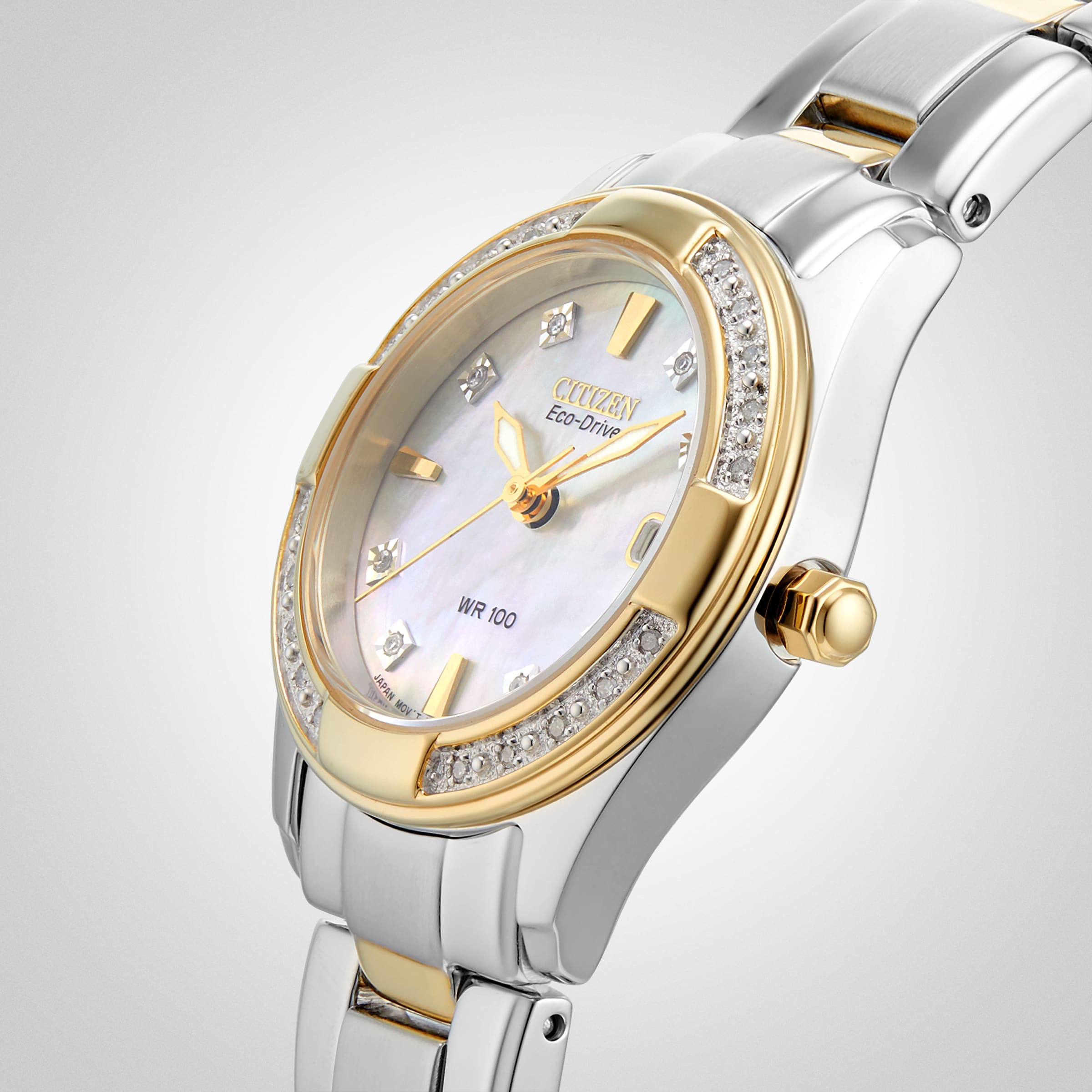 Citizen gold outlet and diamond watch