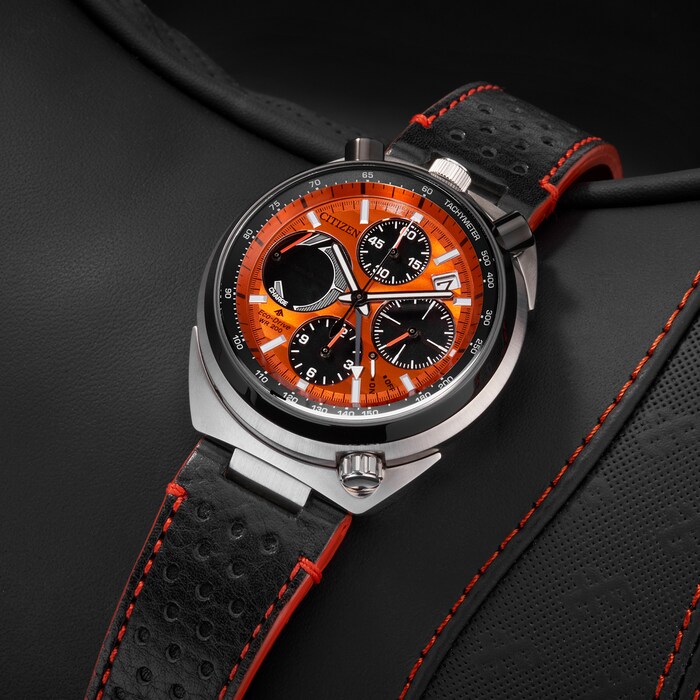 Citizen Promaster Bullhead Racing Chronograph Limited Edition 45mm Mens Watch Orange