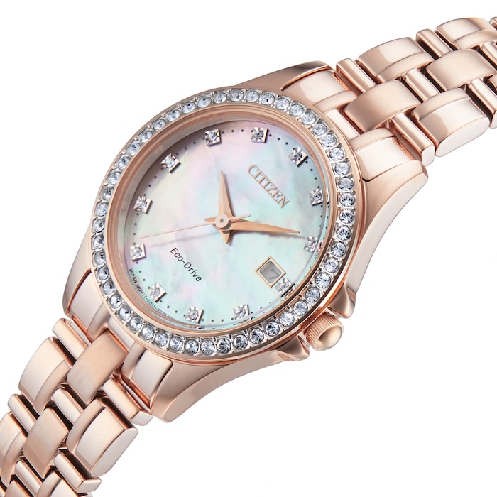 Citizen Eco-Drive 28mm Ladies Watch Mother Of Pearl