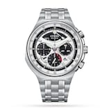 Citizen Eco-Drive Stainless Steel Day-Date Silver Tone Watch