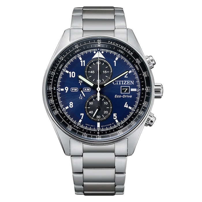 Citizen Chronograph 43mm Mens Watch Blue