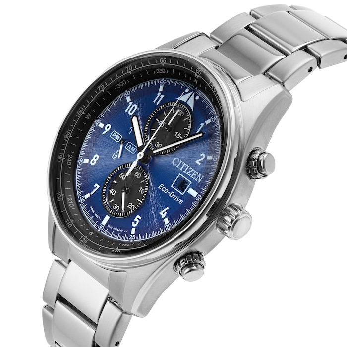 Citizen Chronograph 43mm Mens Watch Blue