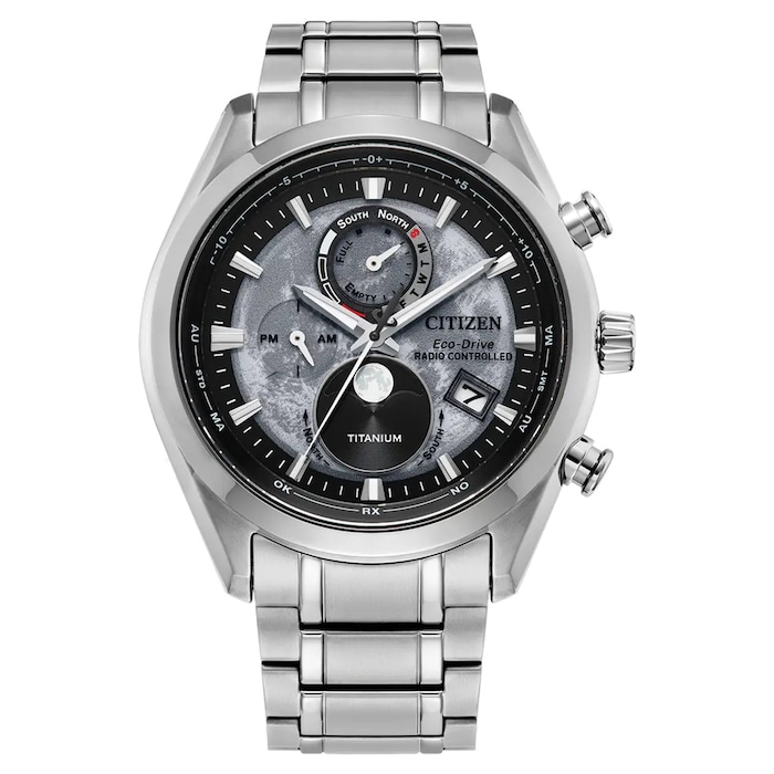 Citizen Tsuki-Yomi Radio-Controlled Moon Phase 43mm Mens Watch