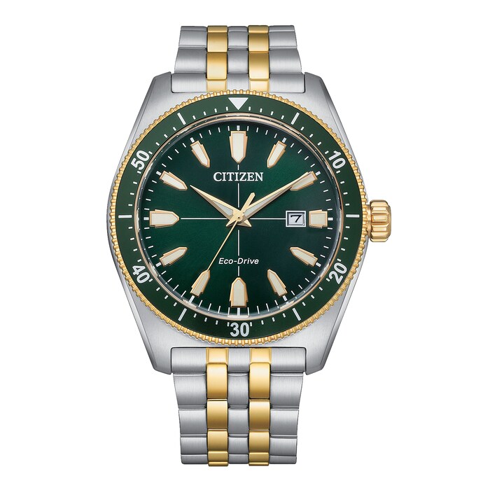 Citizen Gents Sport Bracelet Green Dial Watch 45mm