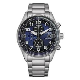 17691289 - Eco Drive Chronograph 43mm Mens Watch Blue