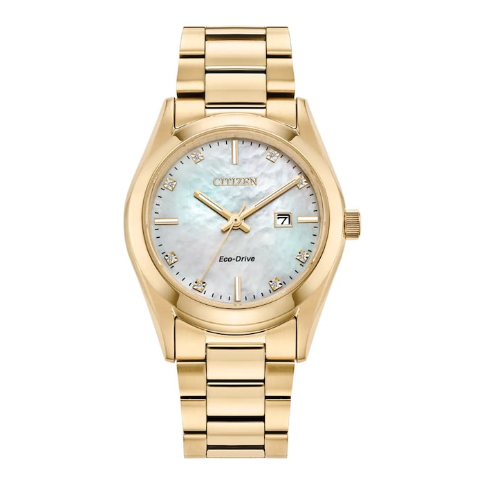 Citizen 33mm Ladies Diamond Watch Mother Of Pearl