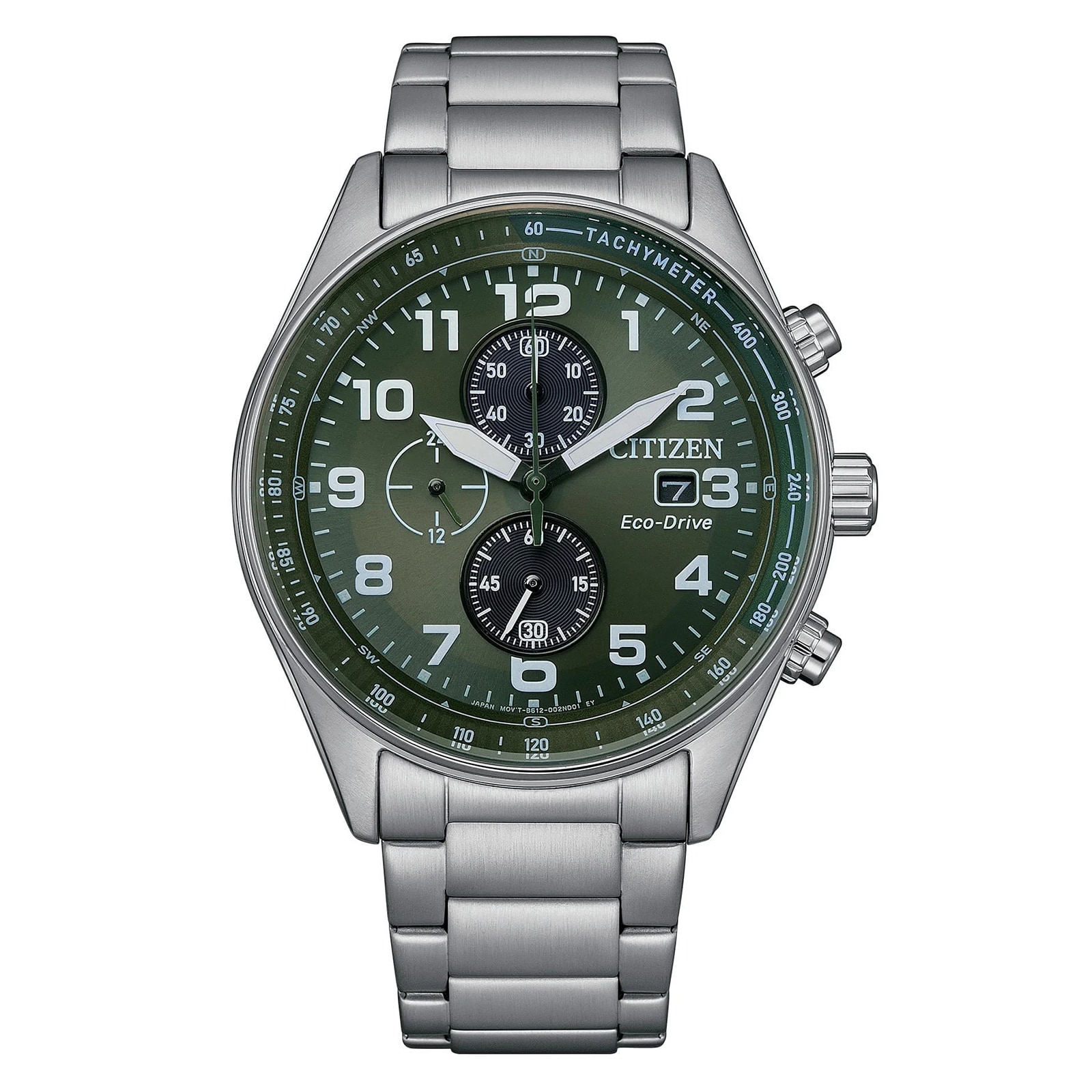 Citizen Eco Drive Chronograph 43mm Mens Watch Green