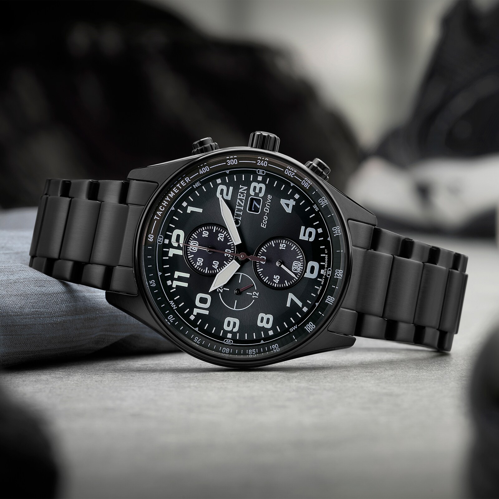 Citizen Eco-Drive Chronograph 43mm Exclusive Mens Watch Black