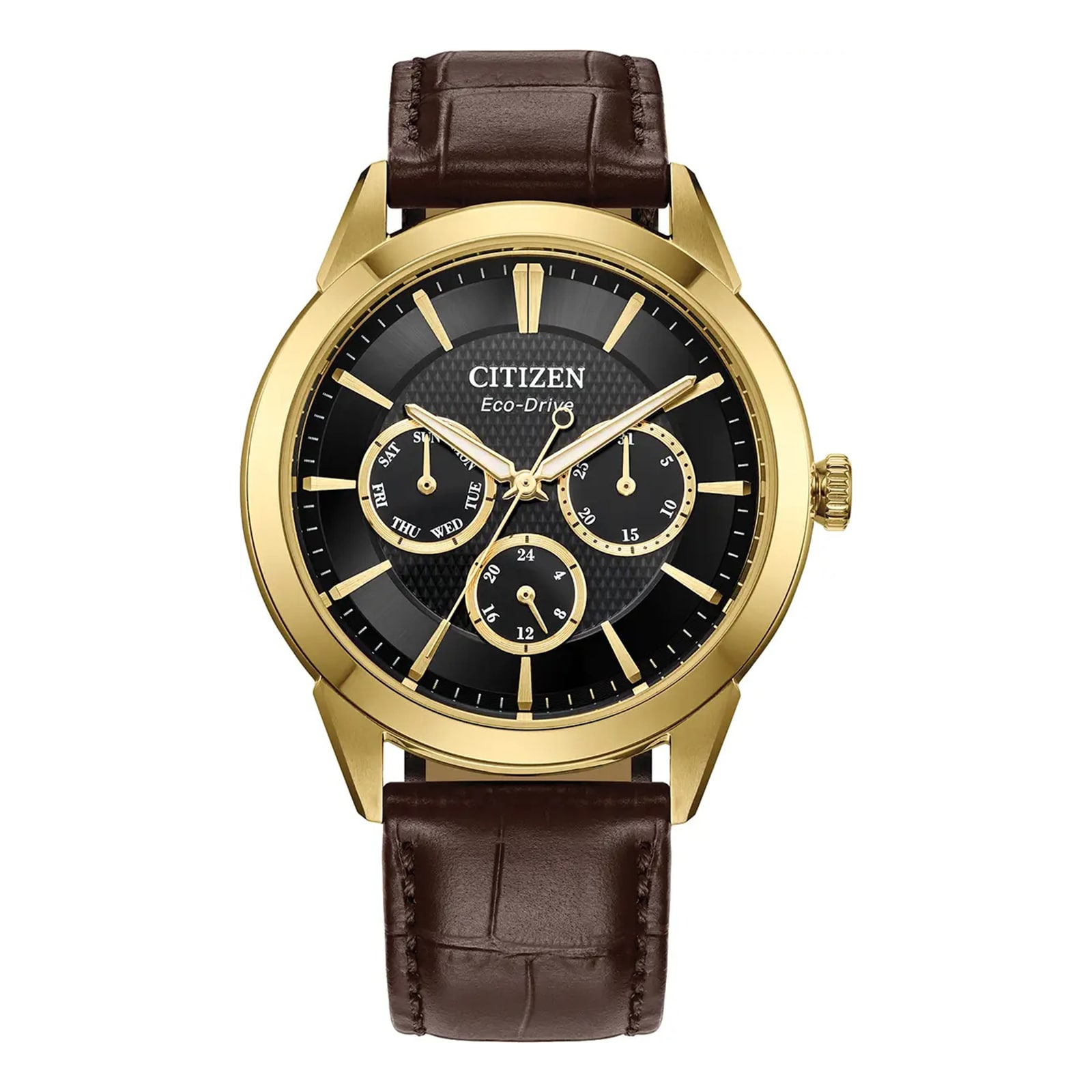 Black and gold citizen eco drive best sale