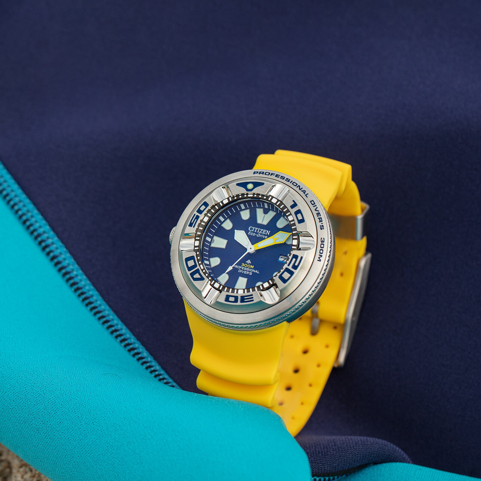 Citizen Promaster Diver 'Ecozilla' 48mm Mens Watch - Yellow Citizen Promaster Diver 'Ecozilla' 48mm Mens Watch - Yellow