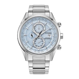 17691367 - World Chronograph A.T Eco-Drive 43mm Mens Watch Blue