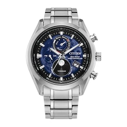 17691368 - Tsuki-Yomi' Radio-Controlled Moonphase Eco-Drive 43mm Mens Watch Blue