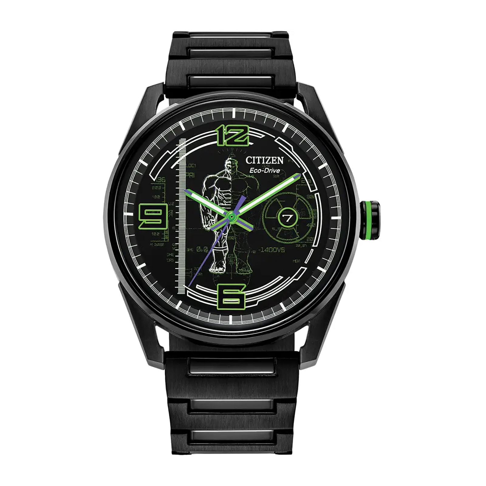 Citizen Marvel Hulk Green Goliath Inspired 42mm Mens Watch Citizen Marvel Hulk Green Goliath Inspired 42mm Mens Watch
