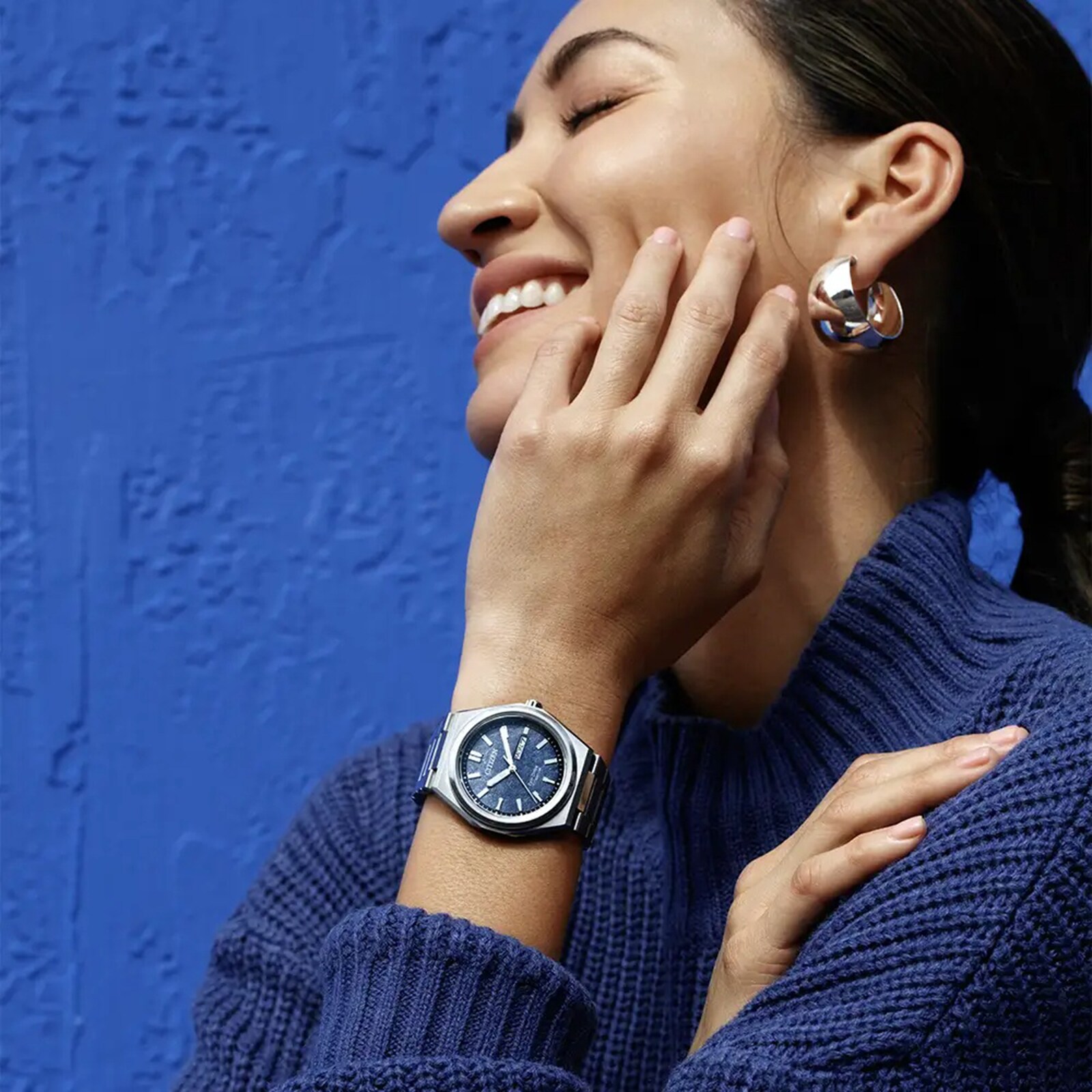 Citizen Zenshin Super Titanium 3 Hand 39mm Unisex Watch Blue