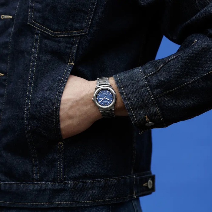 Citizen Zenshin Super Titanium 3 Hand 39mm Unisex Watch Blue