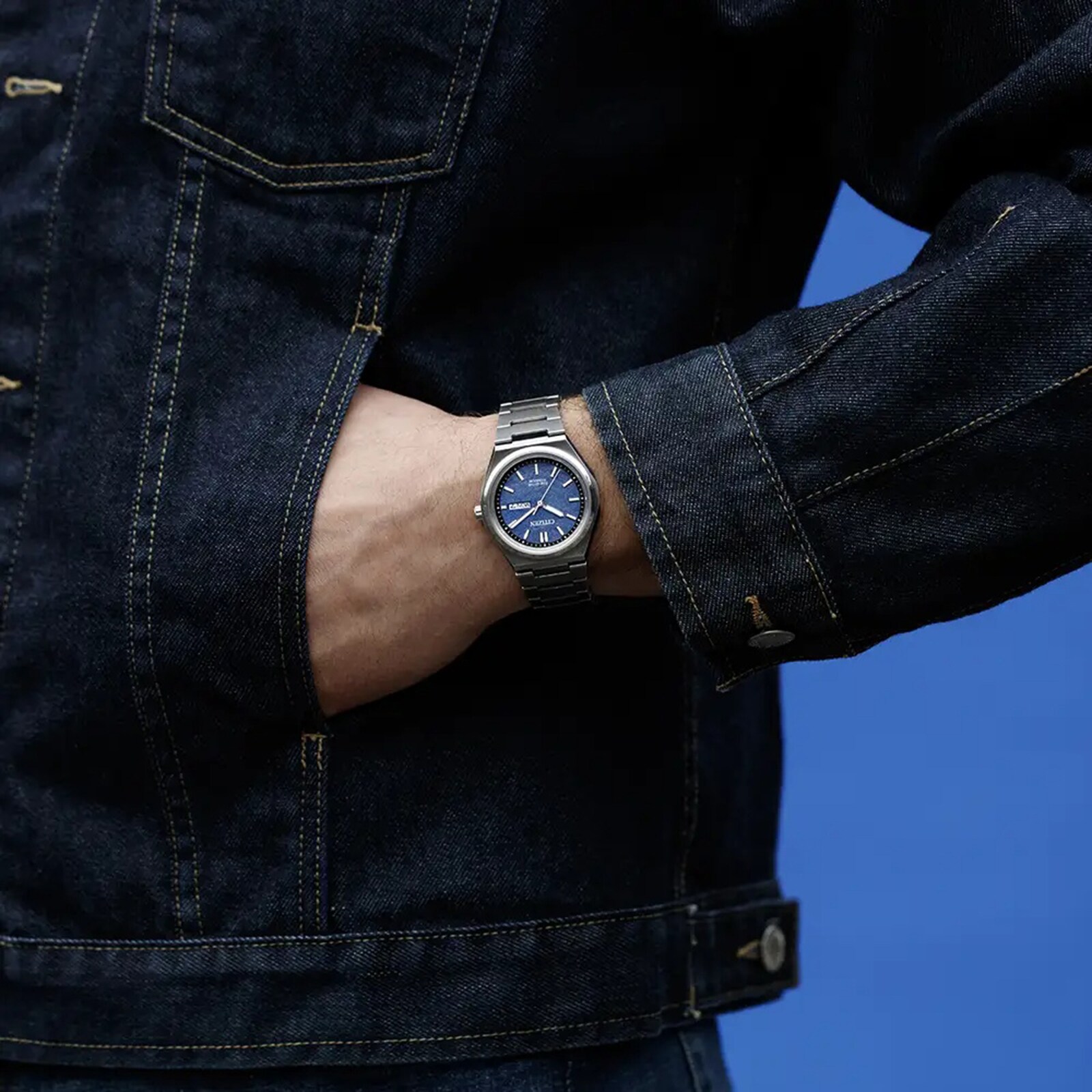 Citizen Zenshin Super Titanium 3 Hand 39mm Unisex Watch Blue