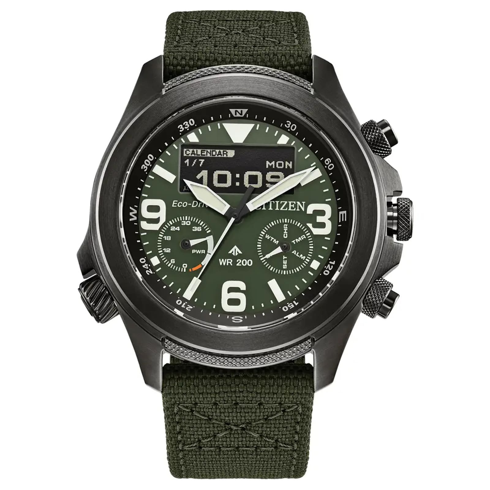 Citizen Promaster Land 44mm Mens Watch Green JV1005-02W | Mayors