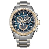 Citizen Perpetual Chrono Atomic Timekeeping 43mm Mens Watch Blue