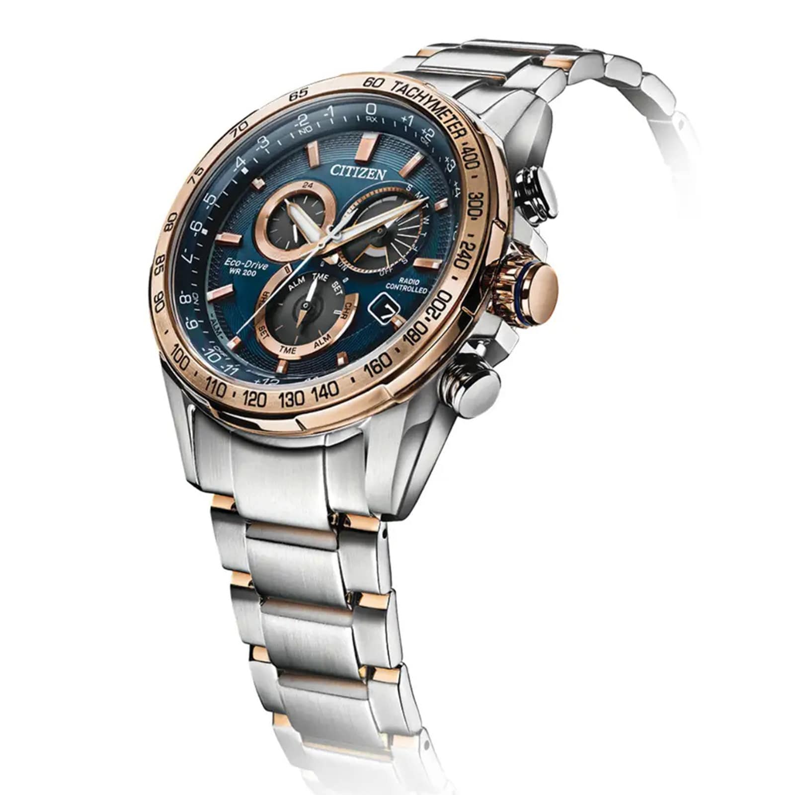 Citizen Perpetual Chrono Atomic Timekeeping 43mm Mens Watch Blue