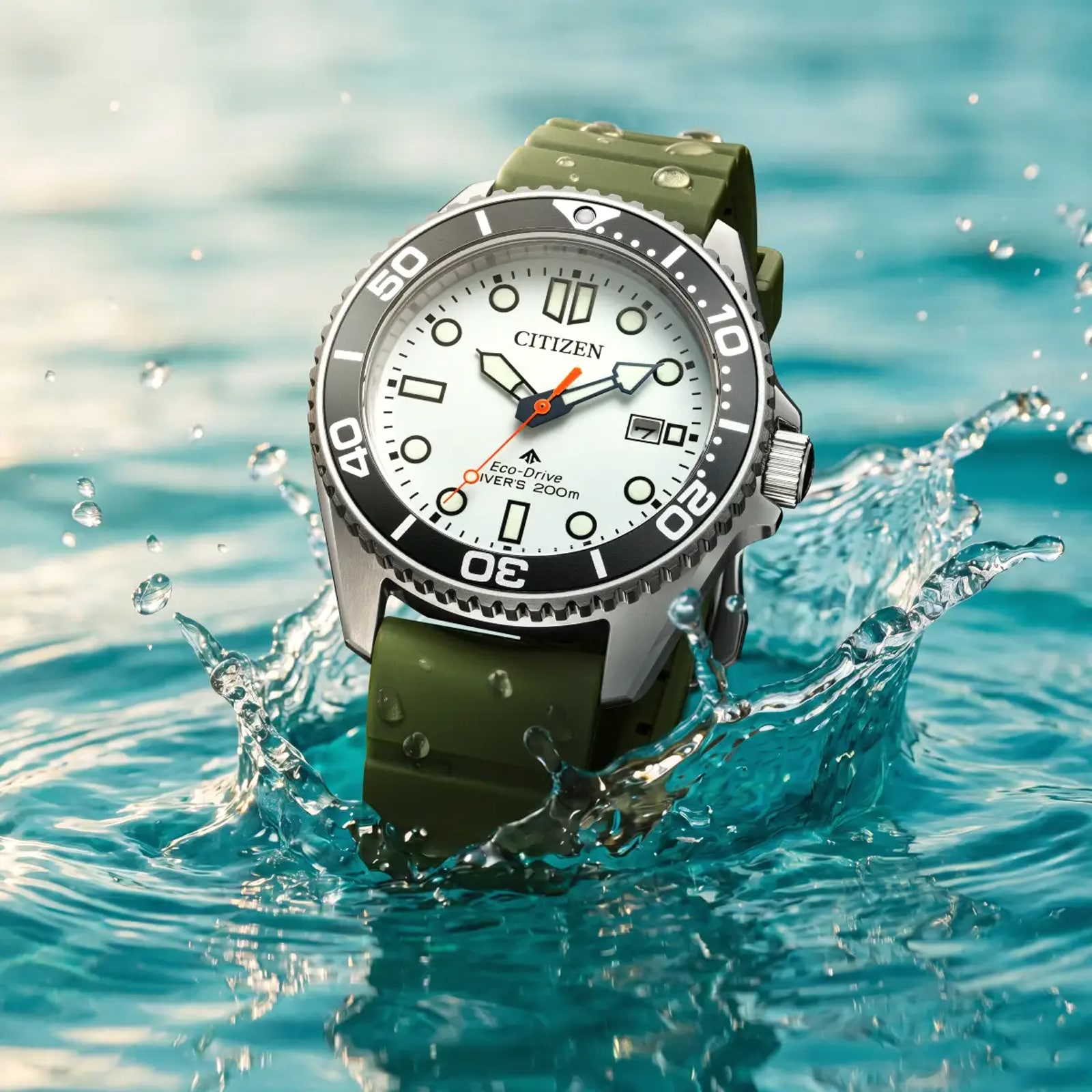 Citizen Promaster Diver Eco-Drive 41mm Mens Watch White Dial Citizen Promaster Diver Eco-Drive 41mm Mens Watch White Dial