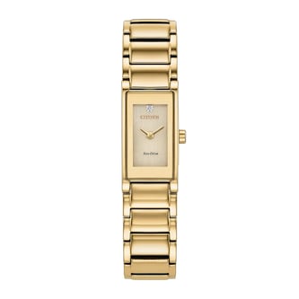 Citizen Axiom Eco-Drive 14.3mm X 28.5mm Ladies Watch Gold Dial