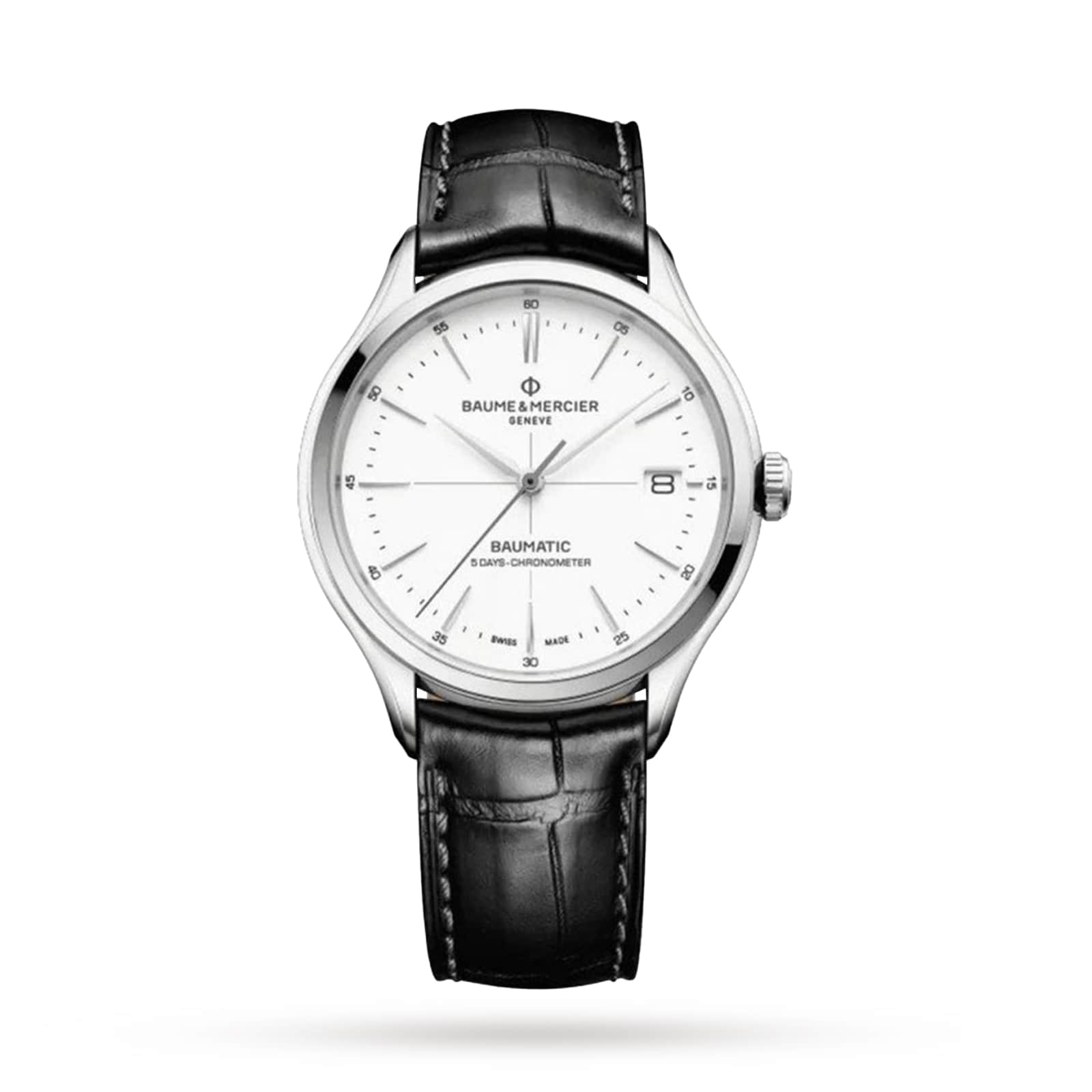 Baume & Mercier Clifton 40mm Mens Watch White Baume & Mercier Clifton 40mm Mens Watch White