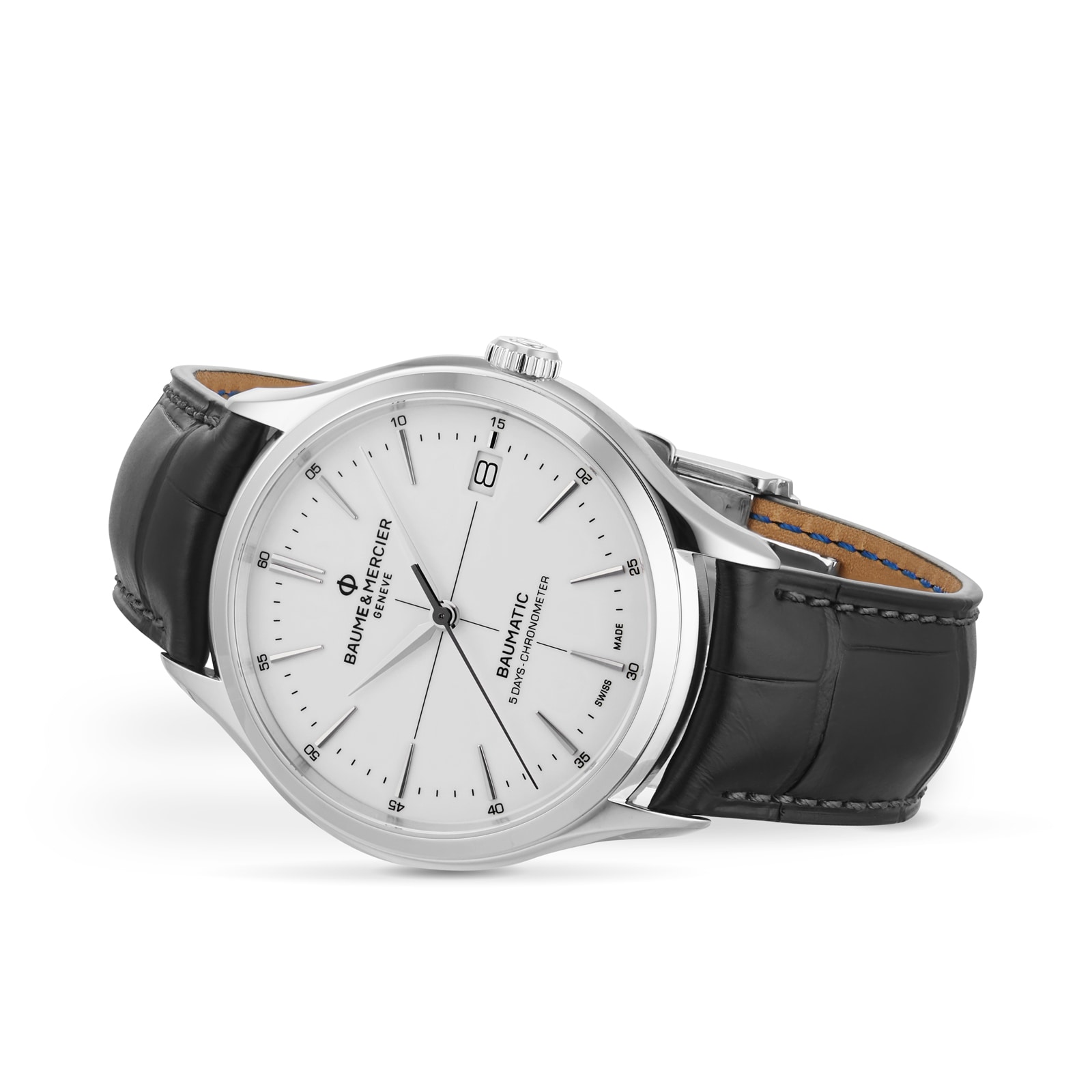Baume & Mercier Clifton 40mm Mens Watch White Baume & Mercier Clifton 40mm Mens Watch White
