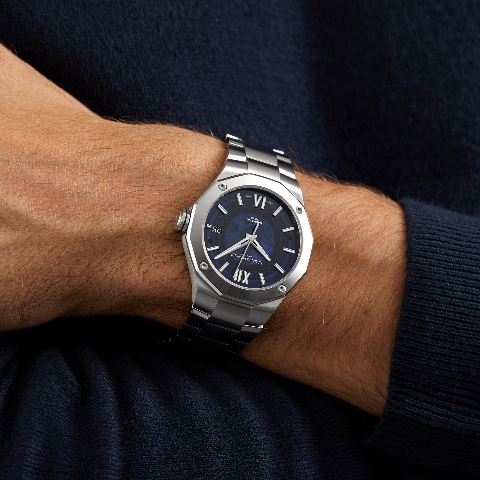 Baume & Mercier Riviera 42mm Mens Watch Blue