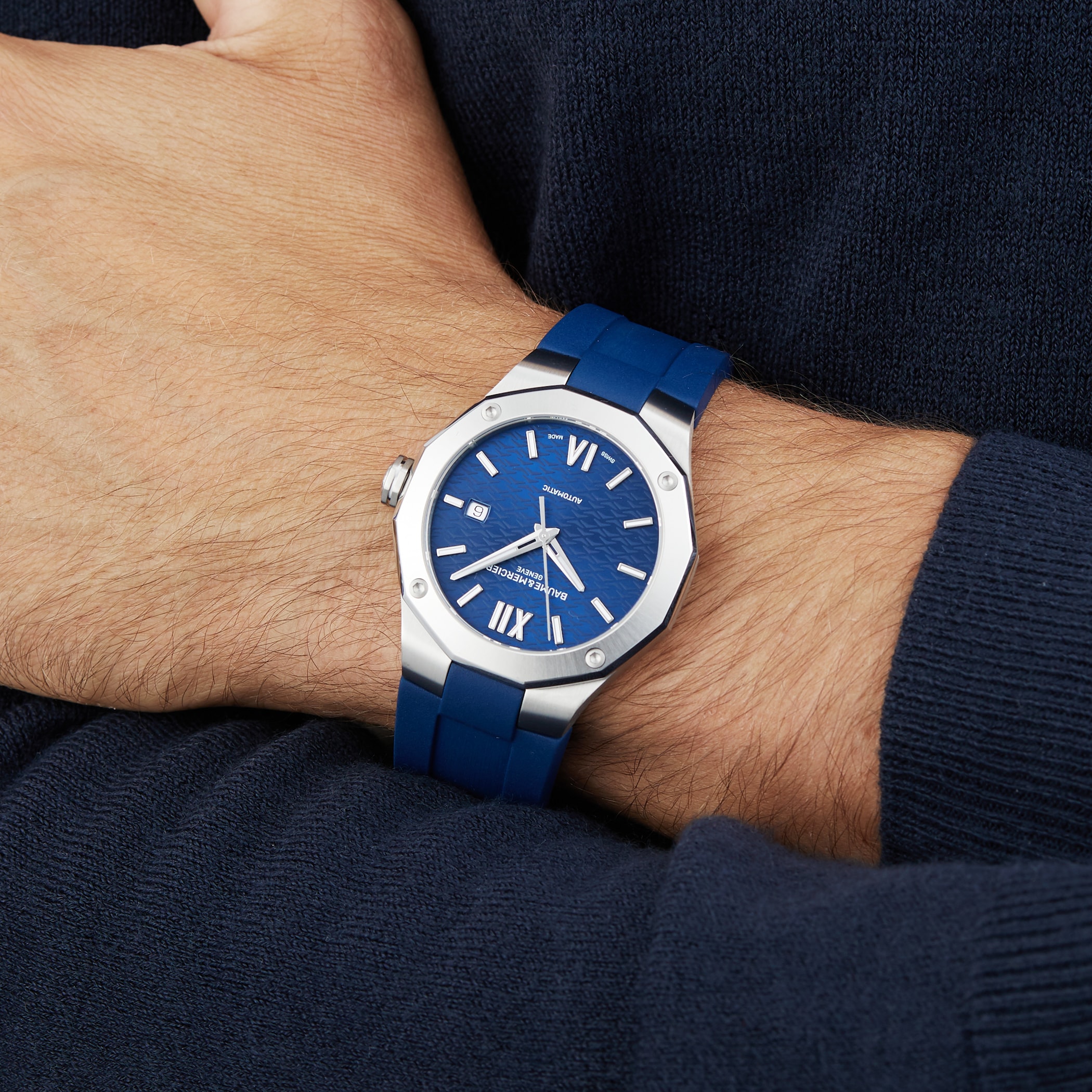 Baume & Mercier Riviera 42mm Mens Watch Blue Baume & Mercier Riviera 42mm Mens Watch Blue