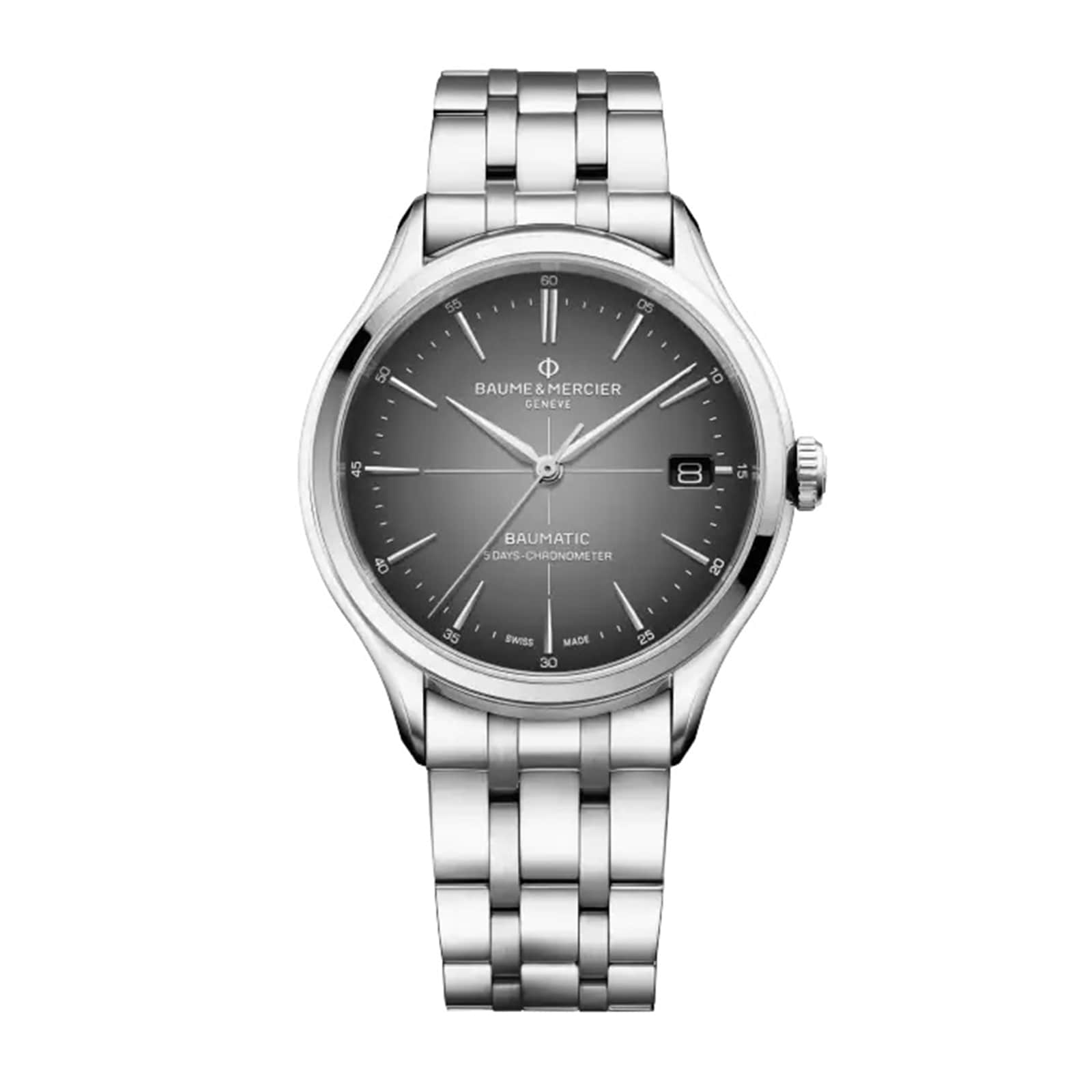 Baume & Mercier Clifton COS Certified 40mm Mens Watch Stainless 