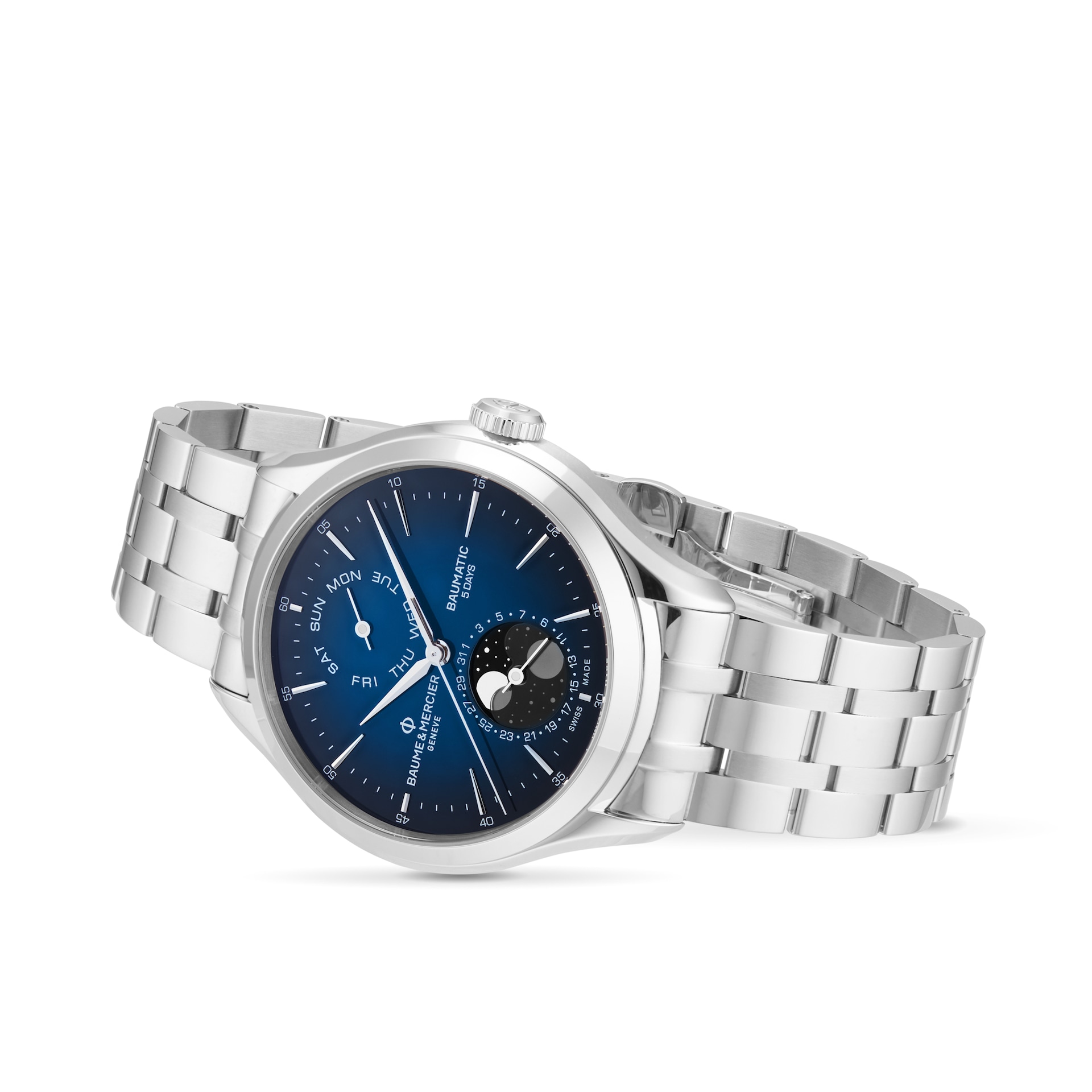 Baume & Mercier Clifton 42mm Mens Watch Blue