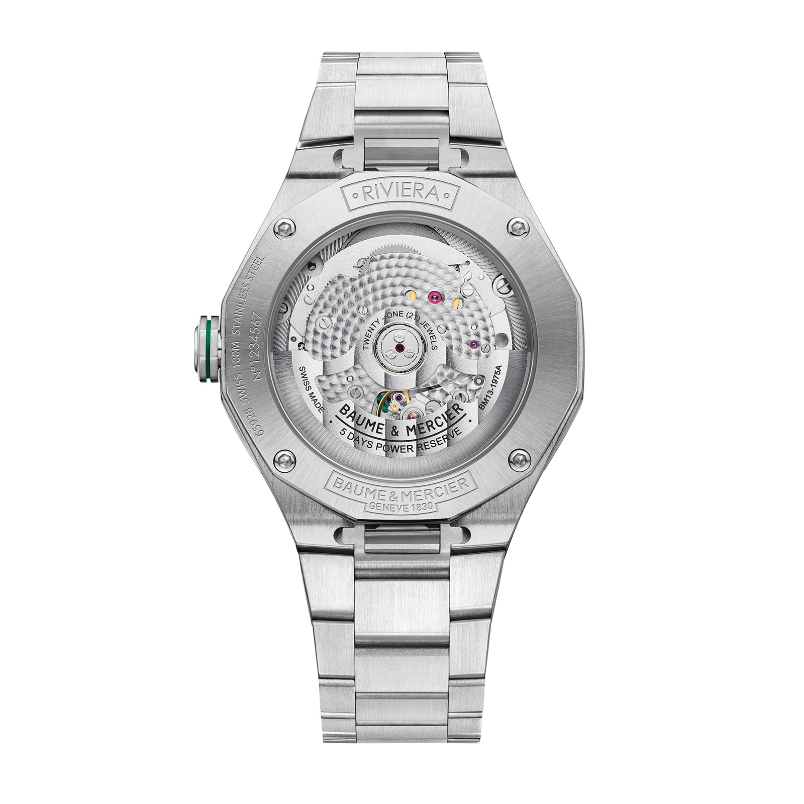 Baume & Mercier Riviera Automatic 39mm Mens Watch Green Baume & Mercier Riviera Automatic 39mm Mens Watch Green
