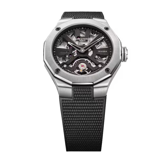 Baume & Mercier Riviera Skeleton Automatic 42mm Mens Watch Black