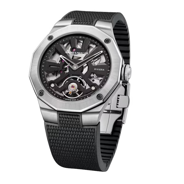 Baume & Mercier Riviera Skeleton Automatic 42mm Mens Watch Black ...