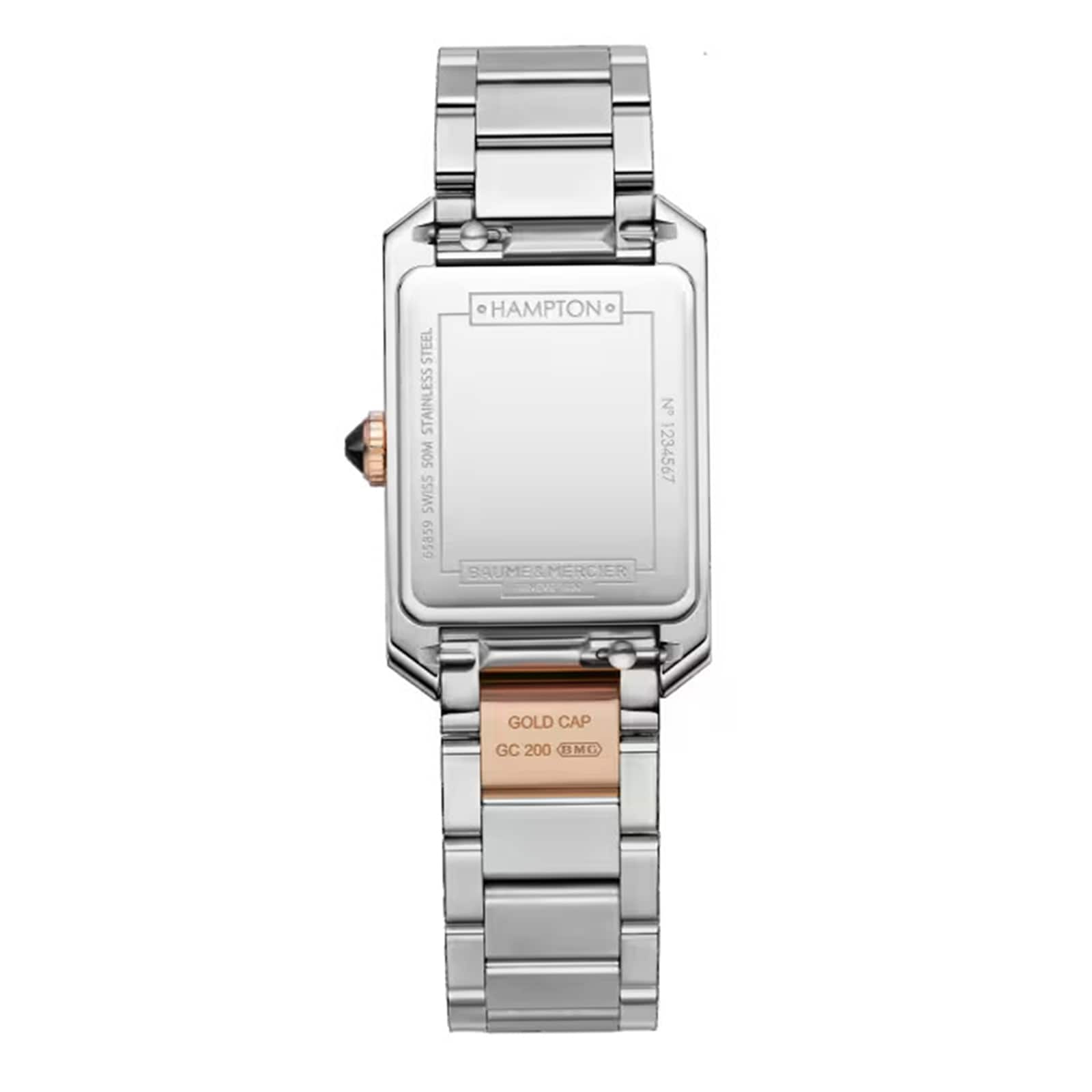 Baume & Mercier Hampton Quartz 35mm X 22mm Ladies Watch White Baume & Mercier Hampton Quartz 35mm X 22mm Ladies Watch White