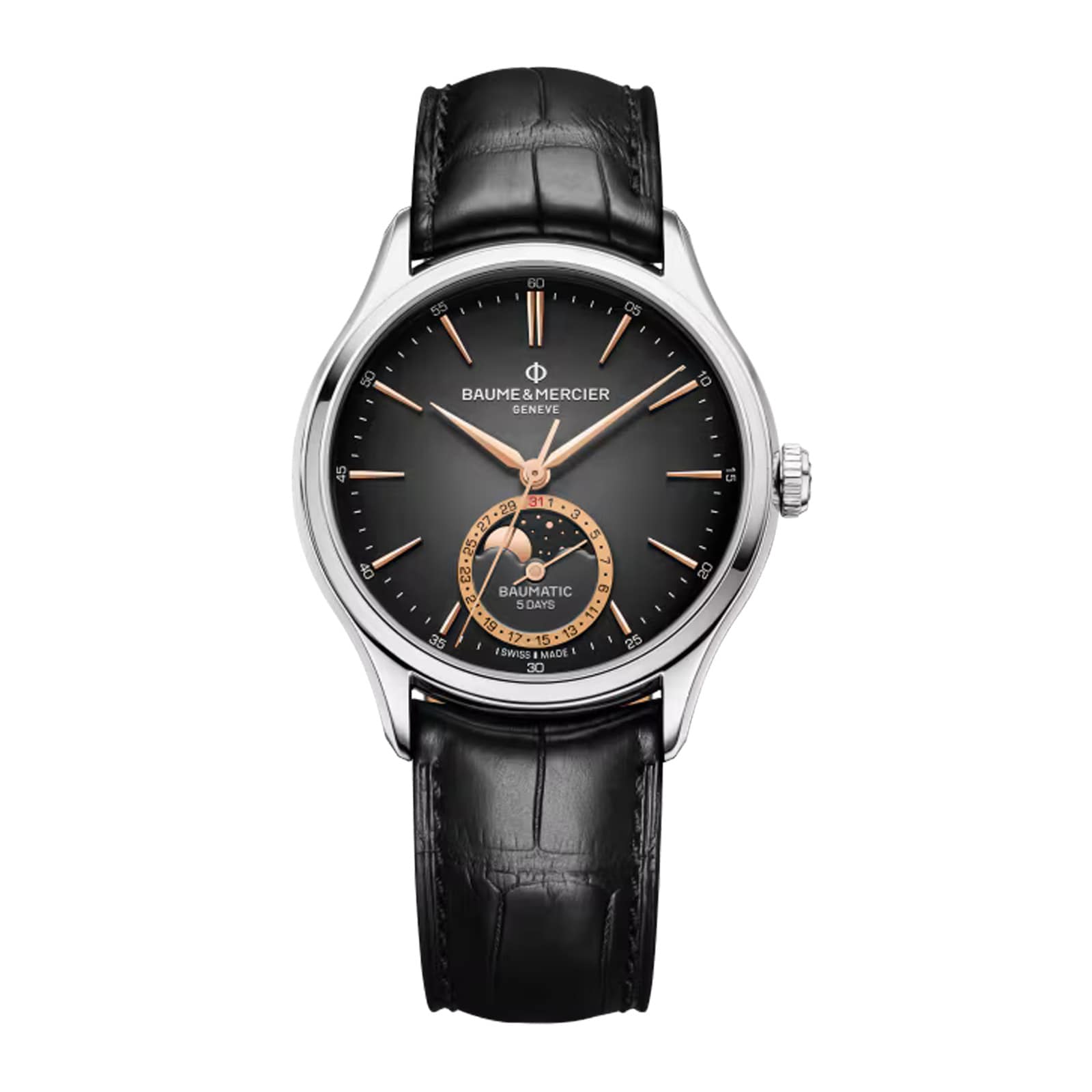 Baume & Mercier Clifton 39mm Mens Watch Black