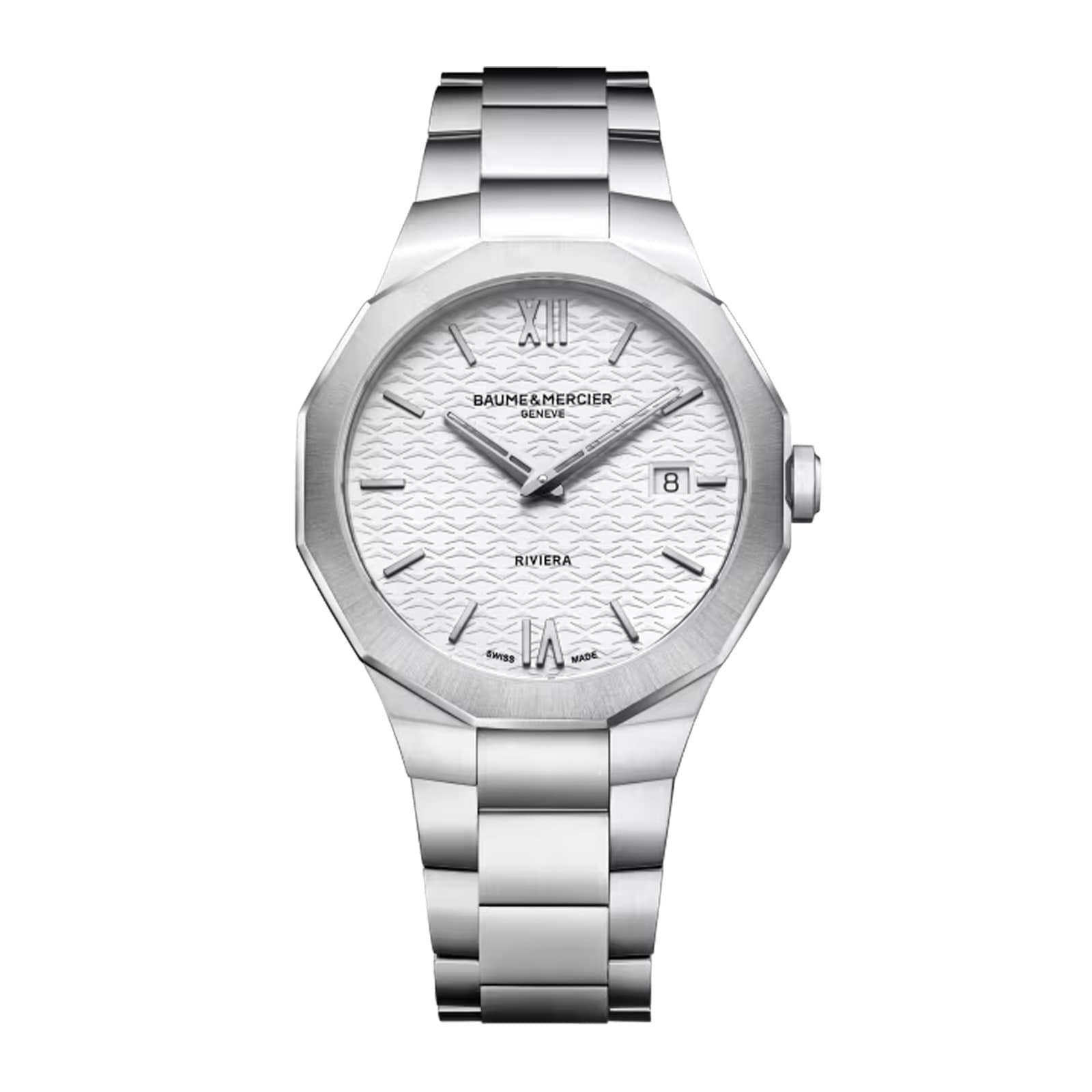 Baume & Mercier Riviera 39mm Mens Watch White Baume & Mercier Riviera 39mm Mens Watch White