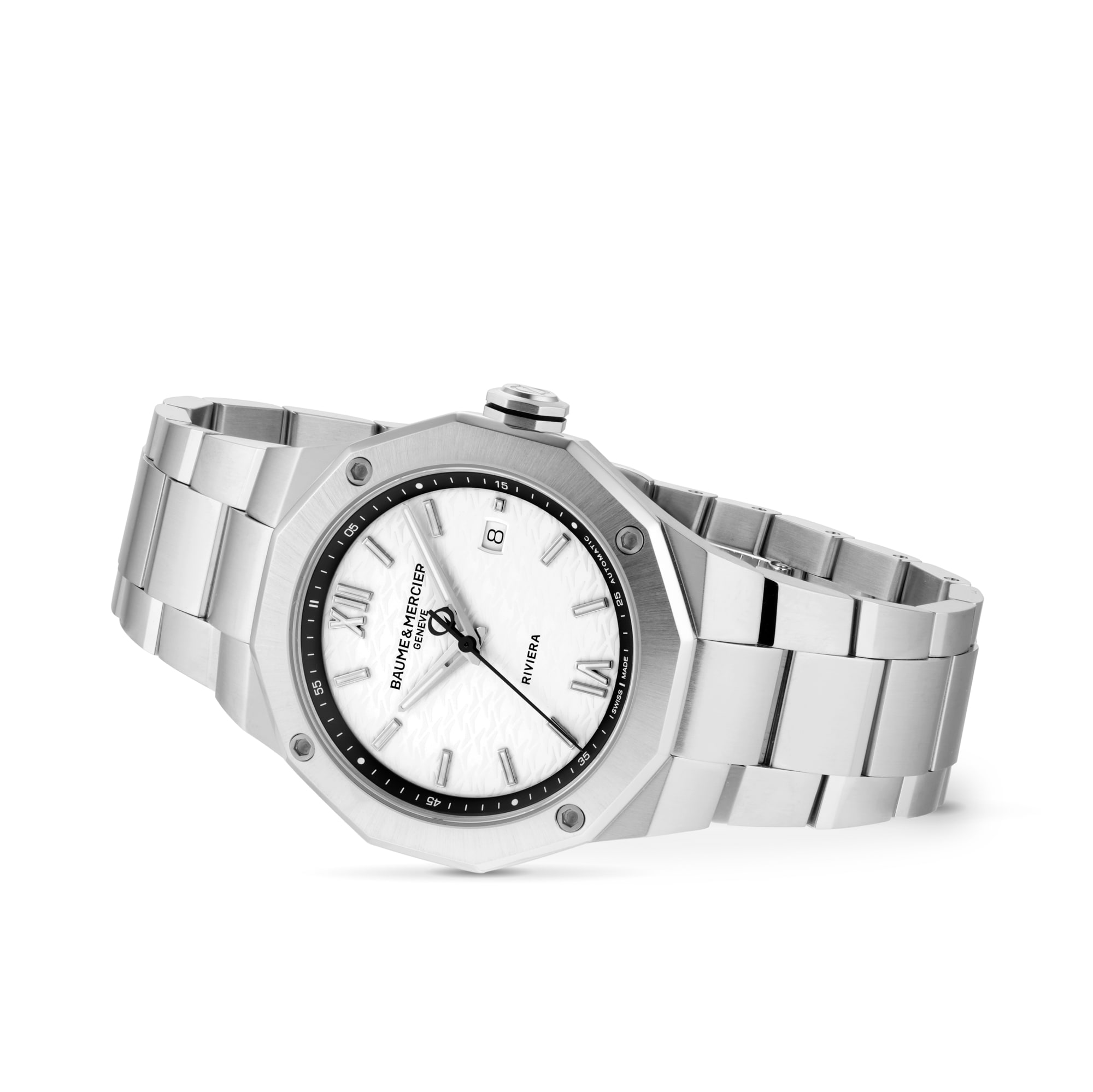 Baume & Mercier Riviera 42mm Mens Watch Silver