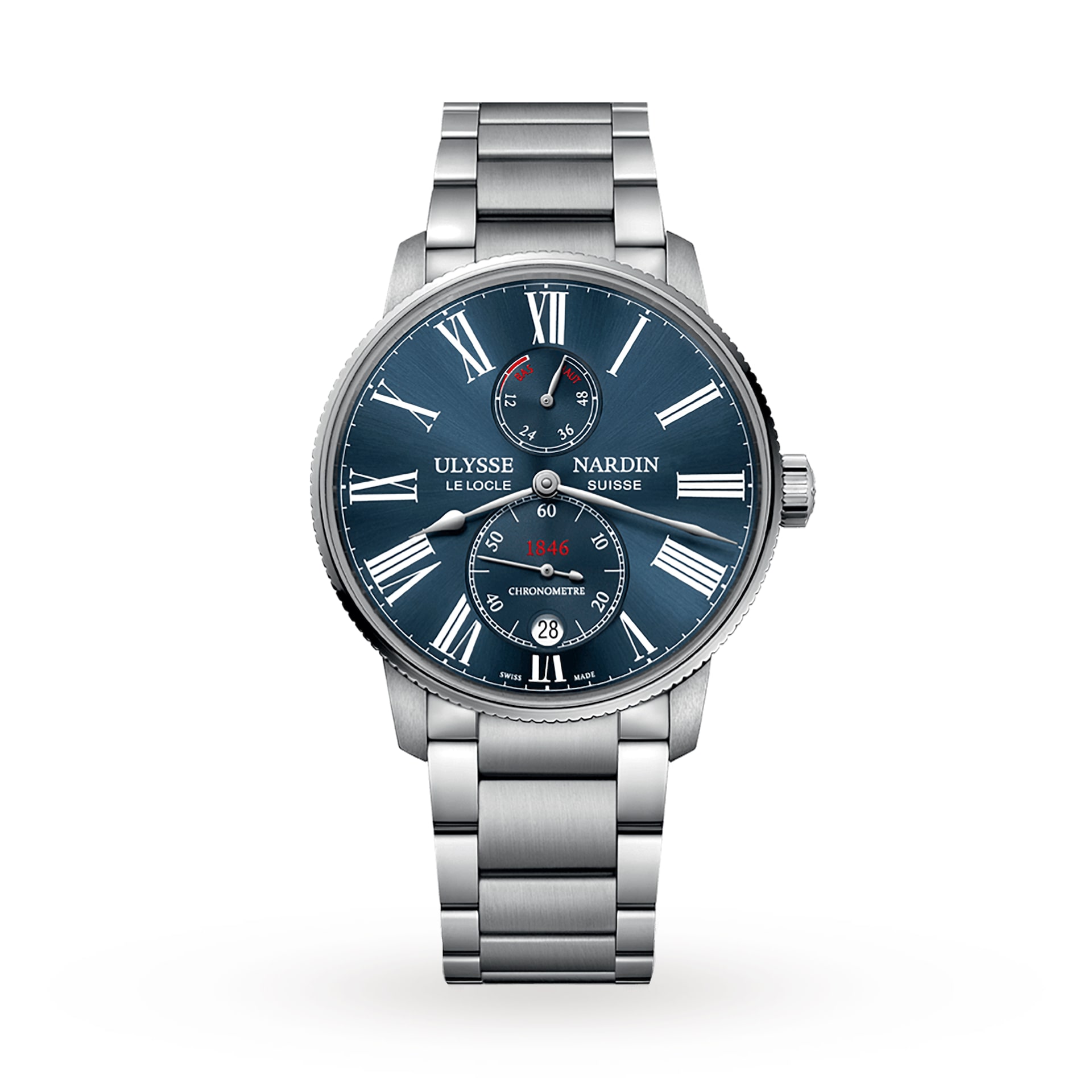 Ulysse Nardin Marine Torpilleur 42mm Stainless Steel Case And Bezel