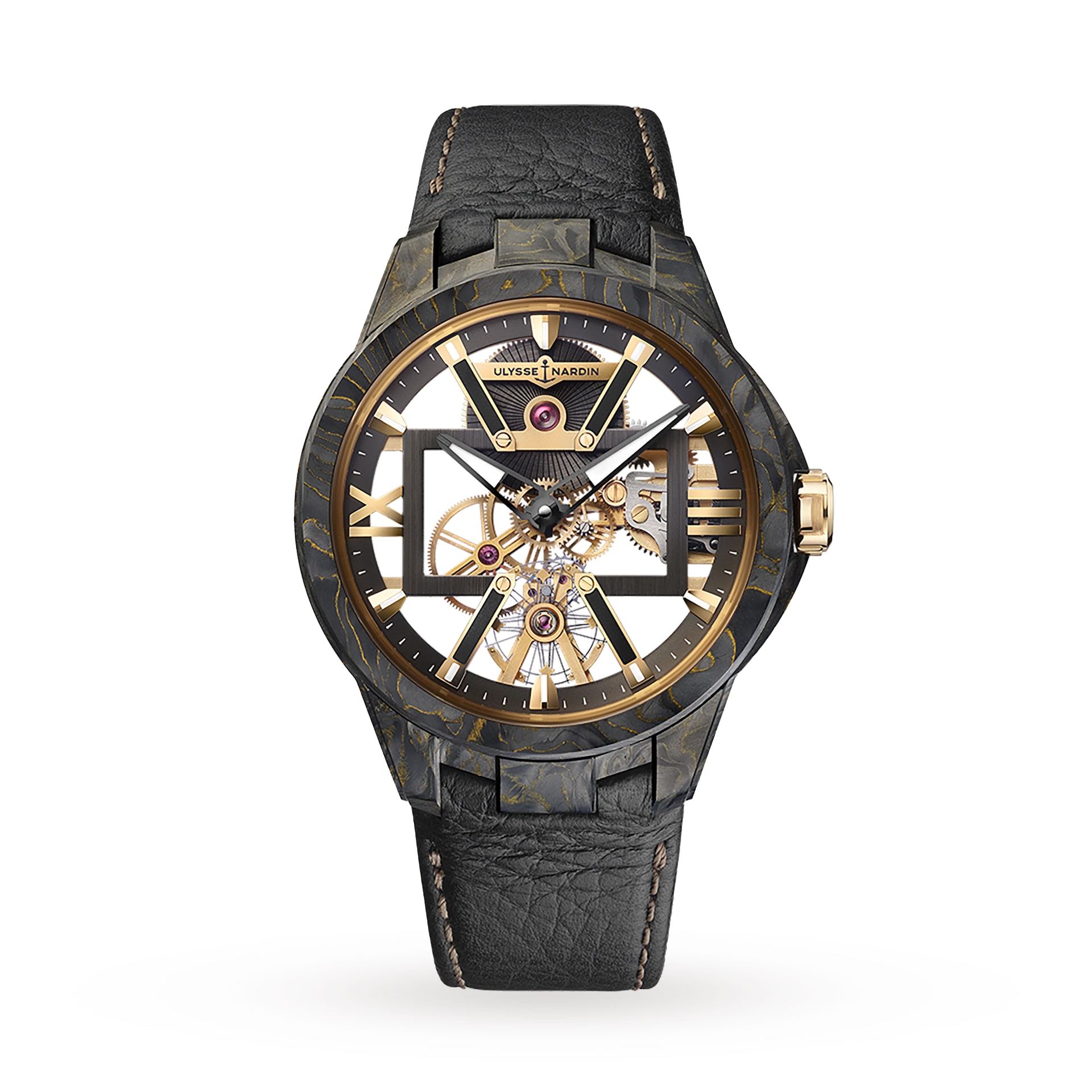 Ulysse Nardin Blast Skeleton X 42mm Gold Carbonium Case And Bezel Ulysse Nardin Blast Skeleton X 42mm Gold Carbonium Case And Bezel