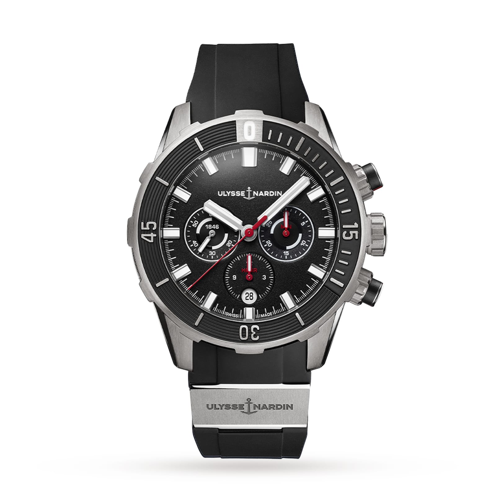 Ulysse Nardin Diver Chronograph 44mm Titanium Case And Bezel