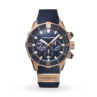 Ulysse Nardin Diver Chronograph 44mm 18ct Rose Gold Case And Bezel