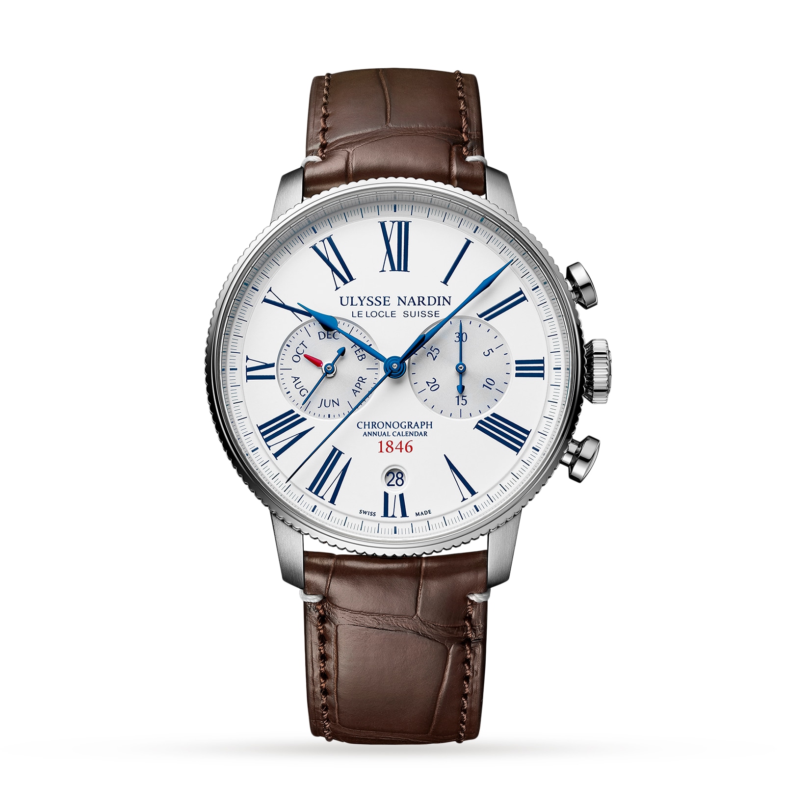 Ulysse Nardin Marine Torpilleur Chronograph 44mm Stainless Steel Case And Bezel